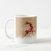 メリークリスマストナカイタータンチェックレッド/クラフトID590 コーヒーマグカップ (左)