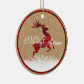 メリークリスマストナカイタータンチェックレッド/クラフトID590 セラミックオーナメント (右)