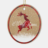 メリークリスマストナカイタータンチェックレッド/クラフトID590 セラミックオーナメント (左)