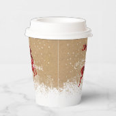 メリークリスマストナカイタータンチェックレッド/クラフトID590 紙コップ (右)