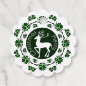 メリークリスマストナカイフローラグリーンリースかわいい フェイバータグ (裏面)