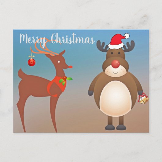 メリークリスマストナカイリストレット財布 ポストカード (正面)