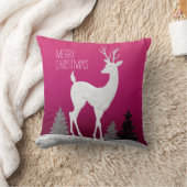 メリークリスマストナカイヴィンテージ |明るい赤紫色 クッション (ブランケット)