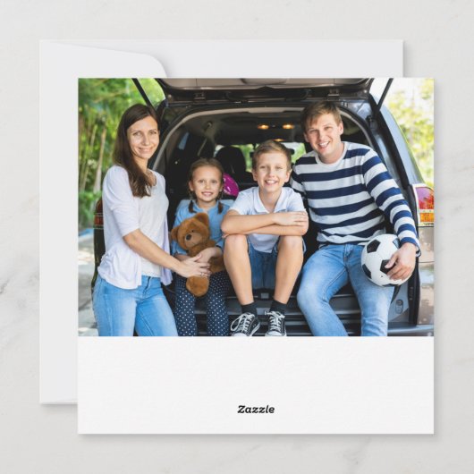 メリークリスマストナカイ家族の写真 シーズンカード (裏面)