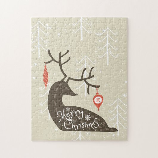 メリークリスマストナカイ居心地 ジグソーパズル (縦)