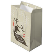 メリークリスマストナカイ居心地 ミディアムペーパーバッグ (裏面アングル)