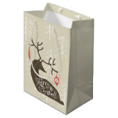 メリークリスマストナカイ居心地 ミディアムペーパーバッグ (正面アングル)