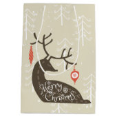 メリークリスマストナカイ居心地 ミディアムペーパーバッグ (裏面)