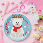 メリークリスマストナカイ紙プレート ペーパープレート (パーティー)