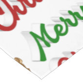 メリークリスマストナカイ赤い緑のスクリプト テーブルクロス (アングル)