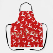 メリークリスマストナカイ赤 エプロン (正面)