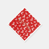 メリークリスマストナカイ赤 スタンダードカクテルナプキン (角)