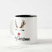 メリークリスマストナカイ ツートーンマグカップ (正面左)