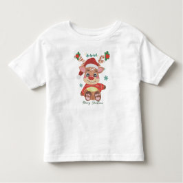 メリークリスマストナカイ – フェスティバル&おもしろい トドラーTシャツ