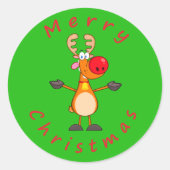 メリークリスマストナカイ ラウンドシール (正面)