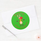 メリークリスマストナカイ ラウンドシール (封筒)