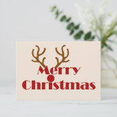 メリークリスマストナカイ〔雄ジカの〕枝角おもしろい サンキューカード (スタンド正面)