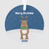 メリークリスマストナカイinコビデ顔マスクカスタム オーナメント (裏面)