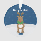 メリークリスマストナカイinコビデ顔マスクカスタム オーナメント (正面)