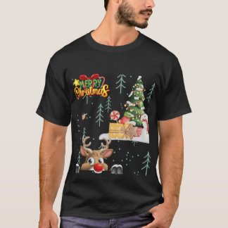 メリークリスマストナディアおもしろいホリデーファミリーシャツ Tシャツ