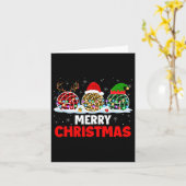 メリークリスマストナディアサンタ小妖精や小人プレイドヒョウV カード (黄色い花)