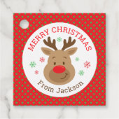 メリークリスマストナディアスススクエアギフトラベル 子供へ フェイバータグ (正面)