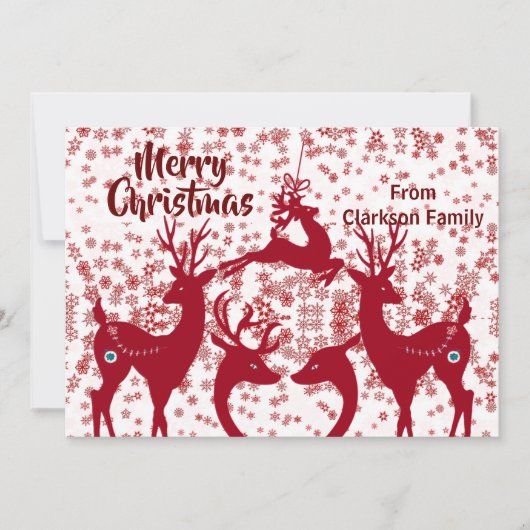 メリークリスマストナディアスノーフレークファミリーカスタム シーズンカード (正面)