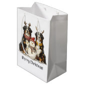 メリークリスマストナディアベルネーズマウンテンドッグ ミディアムペーパーバッグ (裏面アングル)