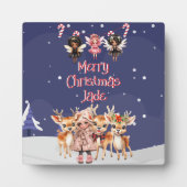 メリークリスマストナディアペパーミント妖精と名前 フォトプラーク (正面)