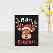 メリークリスマストナディアレッドサンタクリスマスファミリーメンズ カード (黄色い花)