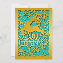 メリークリスマストナディースシルエット雪の結晶 シーズンカード