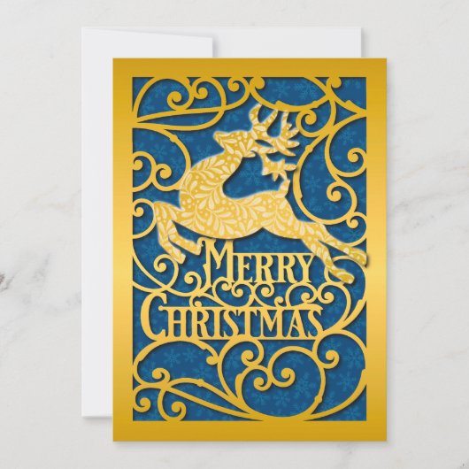 メリークリスマストナディースシルエット雪の結晶 シーズンカード (正面)