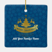 メリークリスマストナディースシルエット雪の結晶 セラミックオーナメント (裏面)