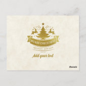 メリークリスマストナディースシルエット雪の結晶 ポストカード (裏面)