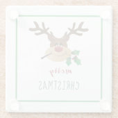 メリークリスマストナベートグリーン ガラスコースター (裏面)