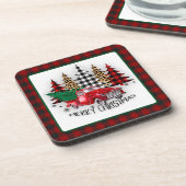 メリークリスマストラックと木 コースター (左側)