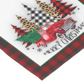 メリークリスマストラックと木 ショートテーブルランナー (コーナー)