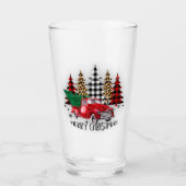 メリークリスマストラックと木 タンブラーグラス (正面)