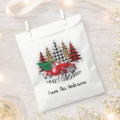 メリークリスマストラックと木 フェイバーバッグ (クリップ留めされた状態)