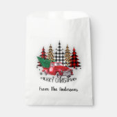 メリークリスマストラックと木 フェイバーバッグ (正面)