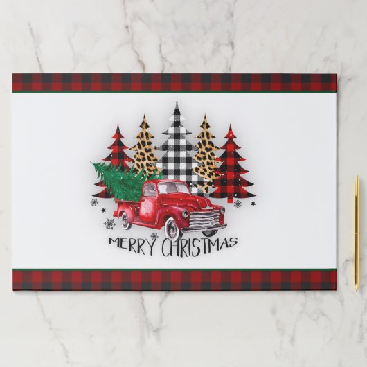 メリークリスマストラックと木 ペーパーパッド (インサイチュ)