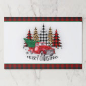 メリークリスマストラックと木 ペーパーパッド (正面)