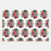 メリークリスマストラックと木 ラッピングペーパーシート (正面)