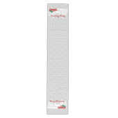 メリークリスマストラックと鹿 ミディアムテーブルランナー (正面)