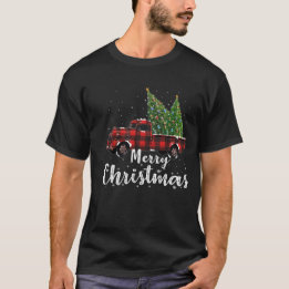 メリークリスマストラックカークリスマスツリーギフト Tシャツ