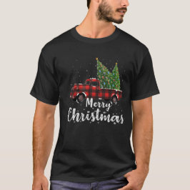 メリークリスマストラックカークリスマスツリーギフト Tシャツ