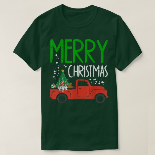メリークリスマストラッククリスマスツリー格言ホリデー Tシャツ (デザイン正面)