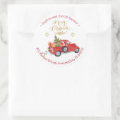 メリークリスマストラックサーキュラー差出人住所 ラウンドシール (バッグ)