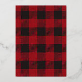 メリークリスマストラック&バッファローチェックフォトH 箔招待状 (裏面)