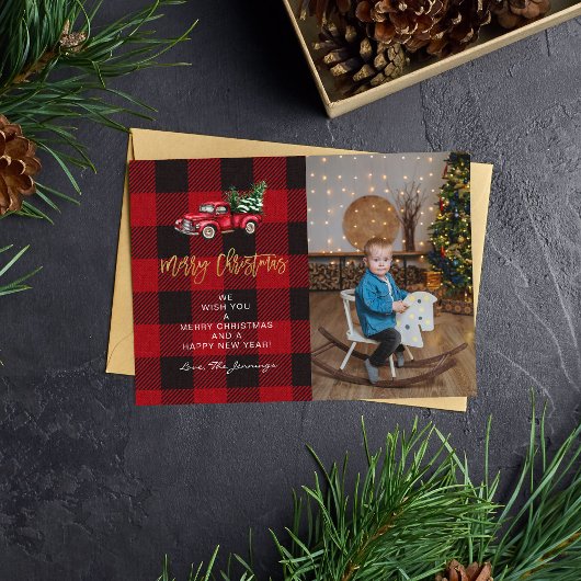 メリークリスマストラック&バッファローチェック写真V